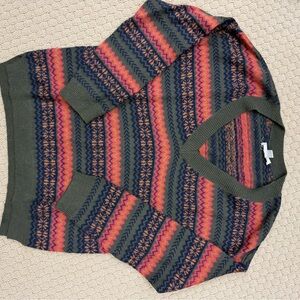 Treasure & Bond Olive and Navy Sweater